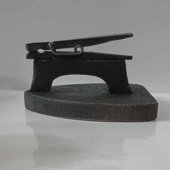 Other - Small Iron Decorative Distressed Wood - Black Stained